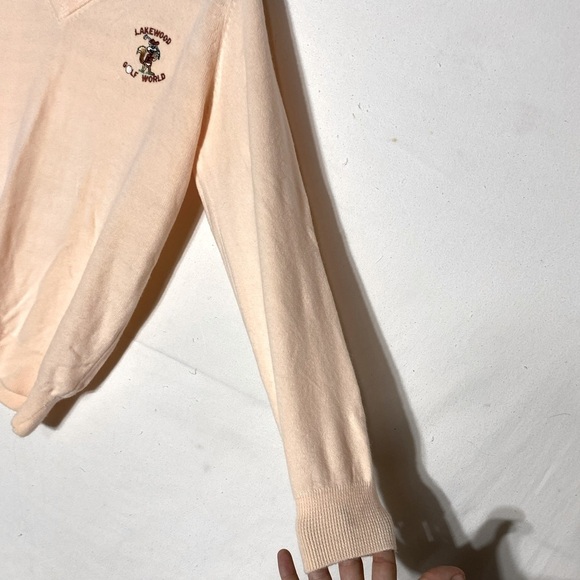 Vintage Lady Phoenix Sportswear Orange Lakewood Golf World V Neck Sweater M - Picture 8 of 11